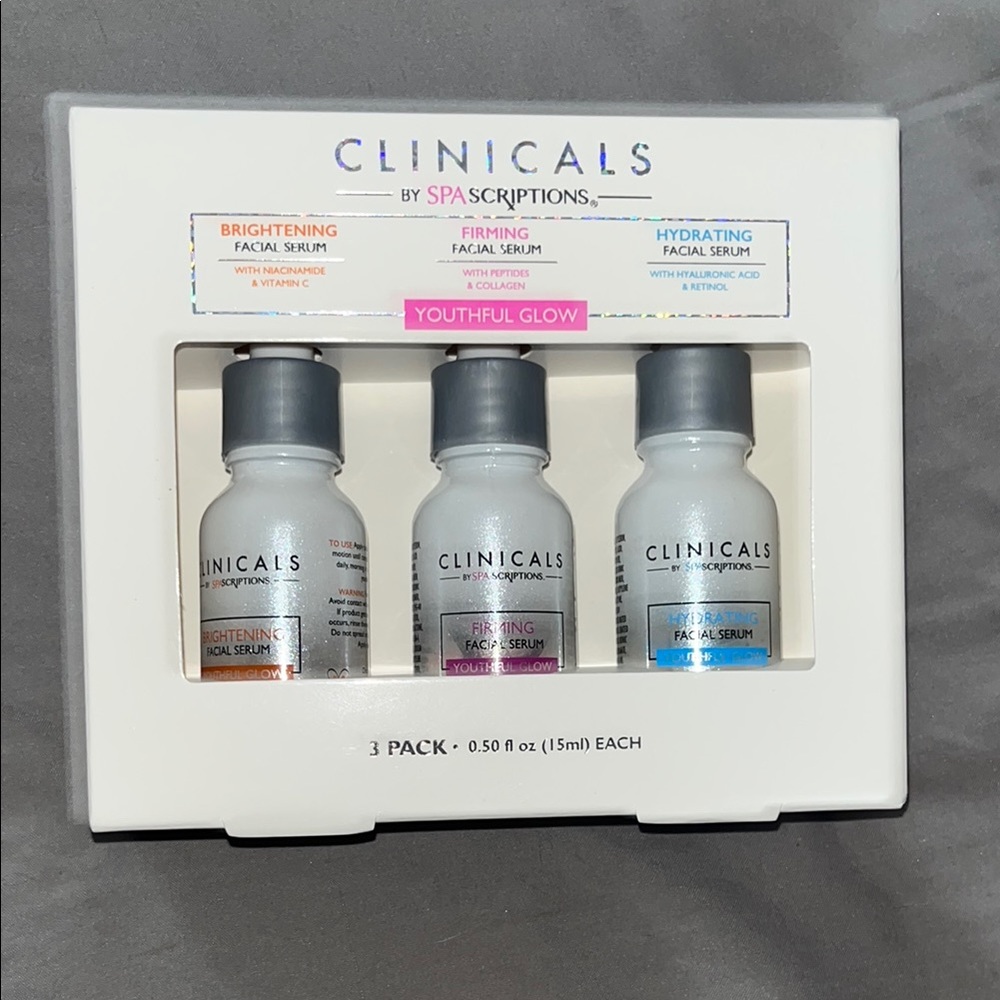 New in box Clinical Facial Serum Set - 3 Pack